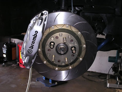 FLI or Fine Line Imports Subaru STI Stage 2.5 Brake Kit using Pagid brake pads 4-2-1